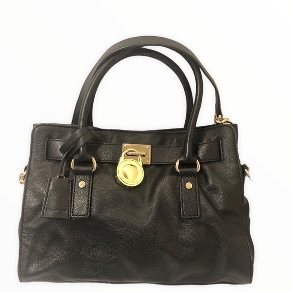 Michael kors black leather Hamilton bag - Picture 1 of 11